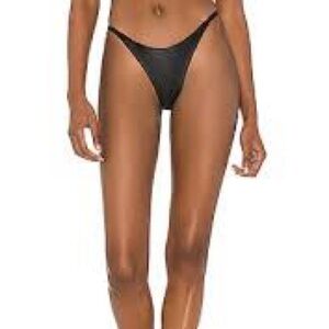 NWT Koral Black High-Cut Bikini Bottoms M